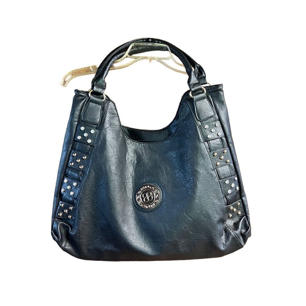 No Brand satchel bag* Black/ Gold￼/ sequence * Grained Bag NWT